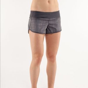 Lululemon Speed Short Coal Pig Pink Shale Stripe